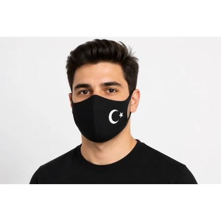 Rossini Yıkanabilir Maske Ay Yıldız Detaylı