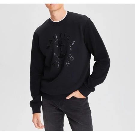 Nautica Black Men's Sweatshirt - Style and Comfort