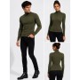Unisex Turtleneck Bodysuit Sweater Khaki - Stylish and Comfortable