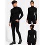 Unisex Turtleneck Bodysuit Sweater Black - Stylish and Comfortable