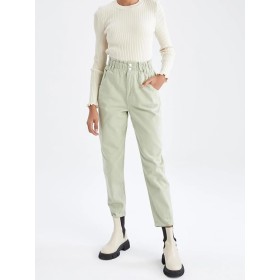 Defacto Slouchy Fit Paperbag Yüksek Bel Twil Kadınl Pantolon W8035AZ22SP