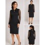 Miss Black Women's Dress Black 1085 - Stylish and Modern