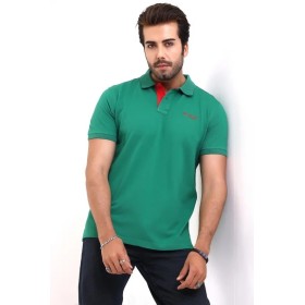 California Forever Erkek Polo Yaka Haki Yeşil Tişört PS79011-5320