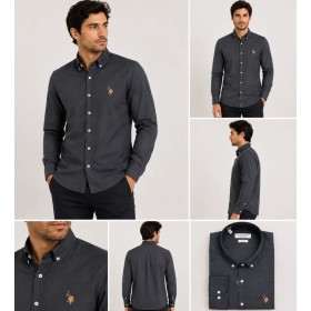 U.S. Polo Erkek Gömlek G081SZ004.000.849503 Füme Gömlek