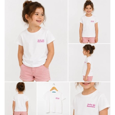 Funky Rocks Ekru Bisiklet Yaka Standartfit Kız Çocuk Baskılı T-shirt 5002778252
