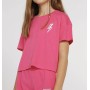Funky Rocks Kız Çocuk T-shirt | Fuşya Renk
