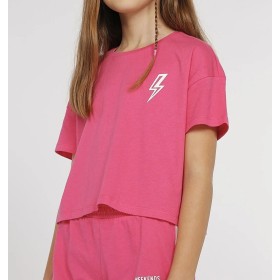 Funky Rocks Kız Çocuk T-shirt | Fuşya Renk