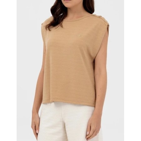 U.S. Polo Assn. Kadın Camel O Yaka T-Shirt | Şıklık ve Rahatlık