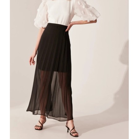 Sateen Women's Black Skirt - Embrace Elegance