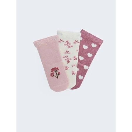 KANZ Patterned Baby Girl Socks - Light Pink