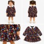 Panço Kız Bebek Çiçek Desenli Bebe Yakalı Elbise 2221GB26041