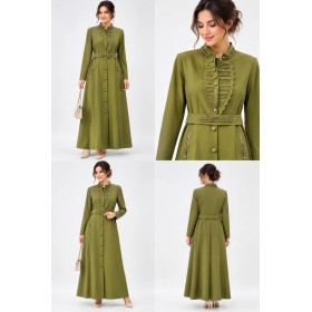 Berru Green Women's Coat - Stylish and Elegant