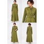Berru Green Women's Coat - Stylish and Elegant