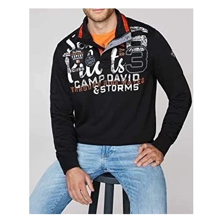 Camp David Black Men's Sweatshirt - Stylish and Comfortable Wear