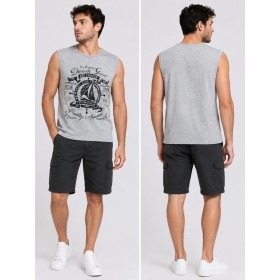 Lee Cooper Erkek Askılı Gri Slim Fit Tişört 199 LCM 243004