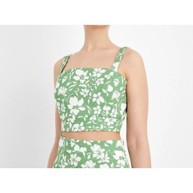 adL Kadın Yeşil Askılı Crop Bluz 11534407003