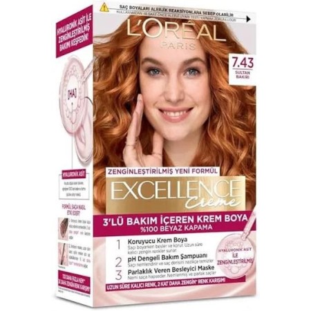Loreal Paris Excellence Creme Saç Boyası - 7.43 Sultan Bakırı