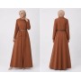 Kayra Women's Hijab Overcoat Brick - Elegance and Comfort