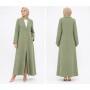 Touche Women's Long Coat Light Green - Chic and Modern