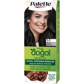 Palette Natural Colors Hair Dye 1-1 Night Blue - Striking Blue Shade