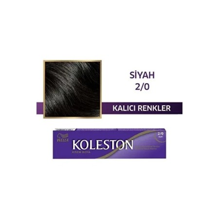 Wella Koleston 2/0 Black - Permanent Hair Color