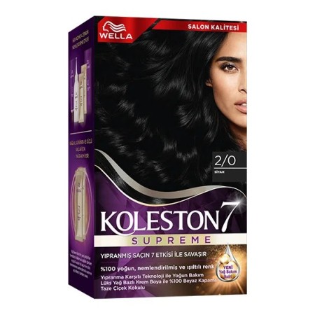 Wella Koleston Supreme Hair Color 2/0 Black - Lasting Color
