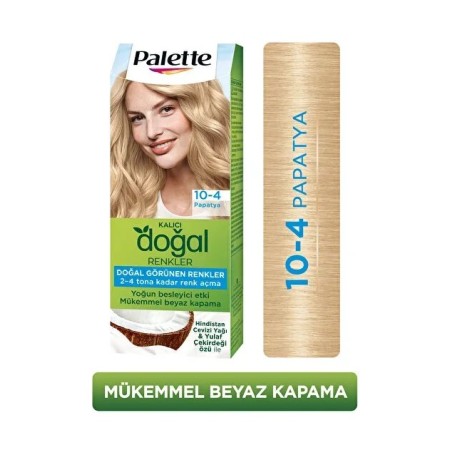 Palette Kalıcı Doğal Renkler 10-4 Papatya Hindistan Cevizi Yağı Saç Boyası