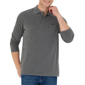 U.S. Polo Assn. Men's Anthracite Melange Polo Collar Sweatshirt