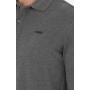 U.S. Polo Assn. Men's Anthracite Melange Polo Collar Sweatshirt