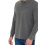 U.S. Polo Assn. Men's Anthracite Melange Polo Collar Sweatshirt