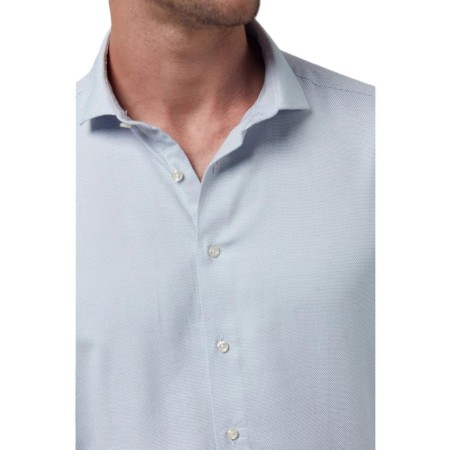 Twn Slim Fit Navy Houndstooth Shirt - Stylish Clothing