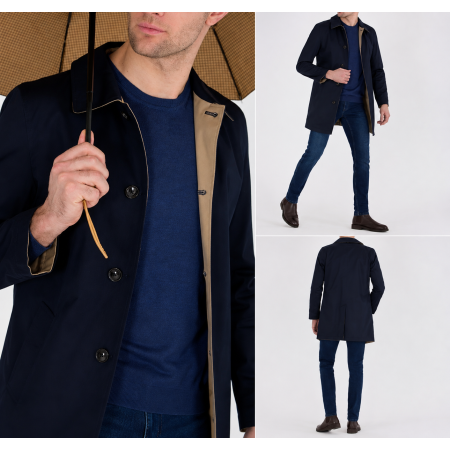 Cacharel Men's Navy Jacket - Style and Comfort