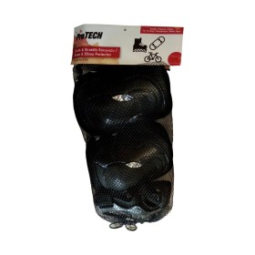 Protech Çocuk Dizlik-Dirseklik-Bileklik Koruyucu 3lü Set Siyah S-M Beden 7670