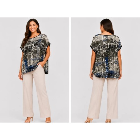 Claudıa Millen Love Text Detailed Women's Blouse