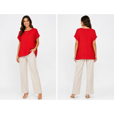 Claudıa Millen Red Women's Blouse - Stylish Design