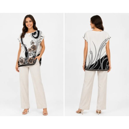 Claudıa Millen Floral Pattern Women's Blouse - Elegance Awaits