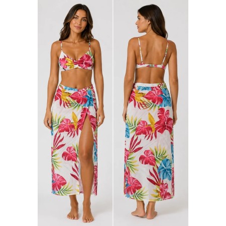 Angel Fashion Kadın Plaj Bikini Etek Takım