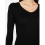 Koton Women's V Neck T-Shirt Black - Elegance and Comfort