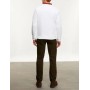 Erkek Nakışlı Bisiklet Yaka Beyaz Sweatshirt 1250208001