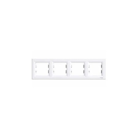 Schneider Electric Alia 4'Lu Yatay Cerceve Beyaz Çerçeveli
