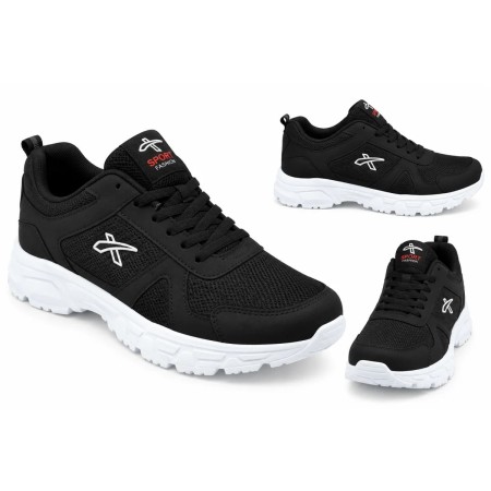 Scot Siyah Renk Beyaz Taban Spor Sneaker Kadın Ayakkabı 2004