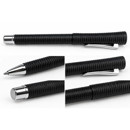 Pierre Cardin Patterned Chrome Roller Pen - Stylish and Functional