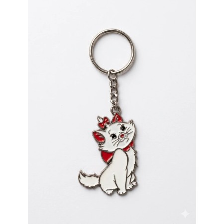 Beyaz Kedi Figürlü Metal Anahtarlık z1501734 Zeus - Co.