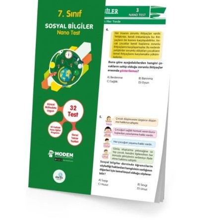 7. Sınıf Sosyal Bilgiler Nano Test (Yaprak Test)