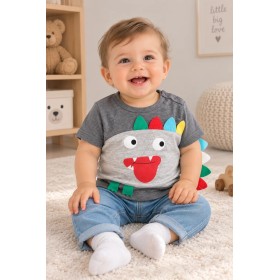 Baby Kids Bebek Tişört Gri