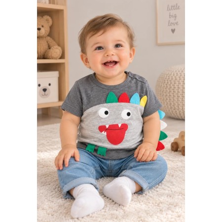 Baby Kids Bebek Tişört Gri