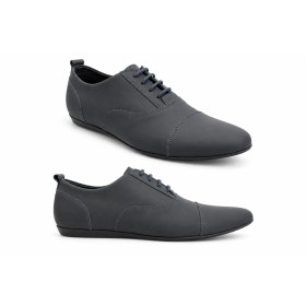 Navy Blue Men's Leather Shoe 0566 - Stylish and Comfortable
