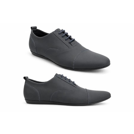 Navy Blue Men's Leather Shoe 0566 - Stylish and Comfortable