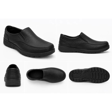 Leather Soft Men's Shoes Black - Elegance and Comfort