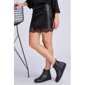 Inci Genuine Leather Black Women's Boots & Booties - Elegance and Comfort